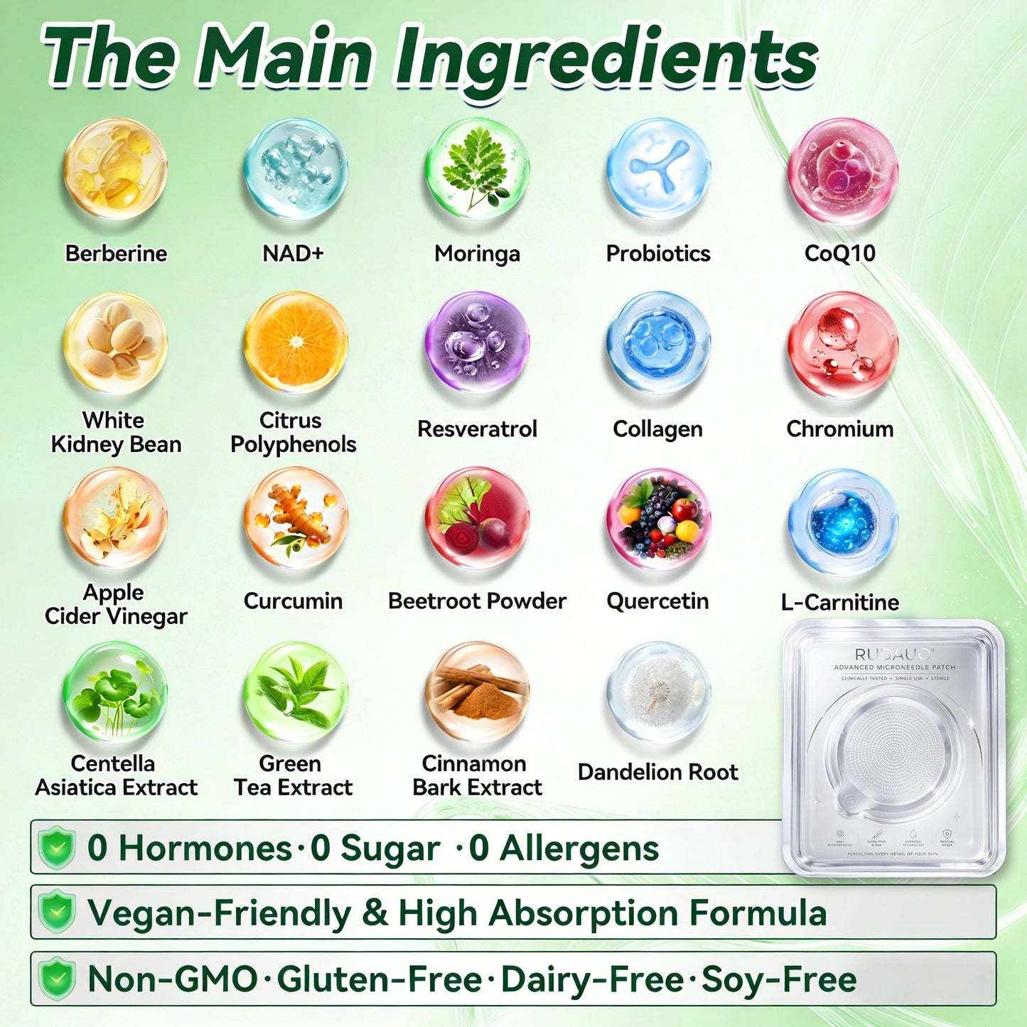 𝐏𝐡𝐲𝐬𝐢𝐜𝐢𝐚𝐧-𝐅𝐨𝐫𝐦𝐮𝐥𝐚𝐭𝐞𝐝 ✨| 𝐑𝗨𝐃𝑨𝐔𝗢® 𝐌𝐨𝐫𝐢𝐧𝐠𝐚 𝐁𝐞𝐫𝐛𝐞𝐫𝐢𝐧𝐞 × 𝐍𝐀𝐃+ 𝟏𝟎-𝐢𝐧-𝟏 𝐀𝐝𝐯𝐚𝐧𝐜𝐞𝐝 𝐍𝐚𝐧𝐨 𝐌𝐢𝐜𝐫𝐨𝐧𝐞𝐞𝐝𝐥𝐞 𝐏𝐚𝐭𝐜𝐡 (𝐄𝐱𝐩𝐞𝐫𝐢𝐞𝐧𝐜𝐞 𝐕𝐢𝐬𝐢𝐛𝐥𝐞 𝟕-𝐃𝐚𝐲 𝐑𝐞𝐬𝐮𝐥𝐭𝐬)