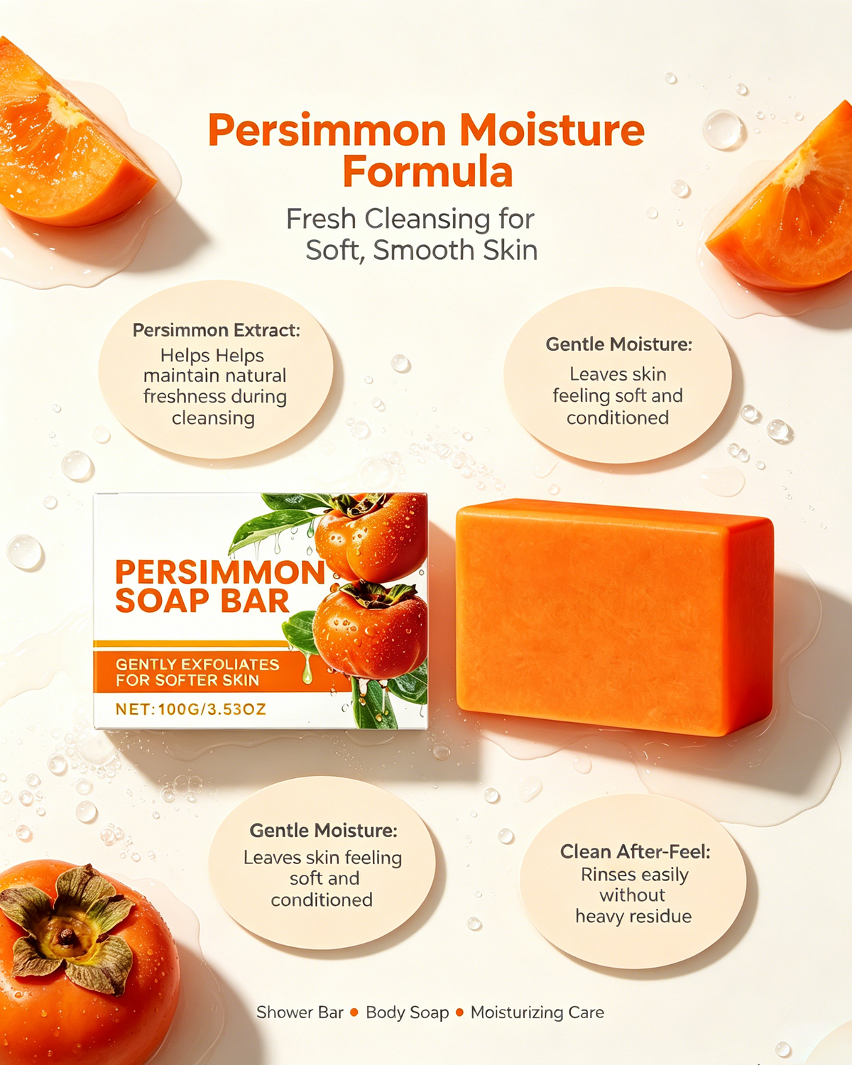 Persimmon Moisturizing Shower Soap